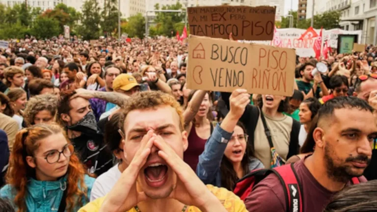 Continúan las protestas en España por la crisis de vivienda